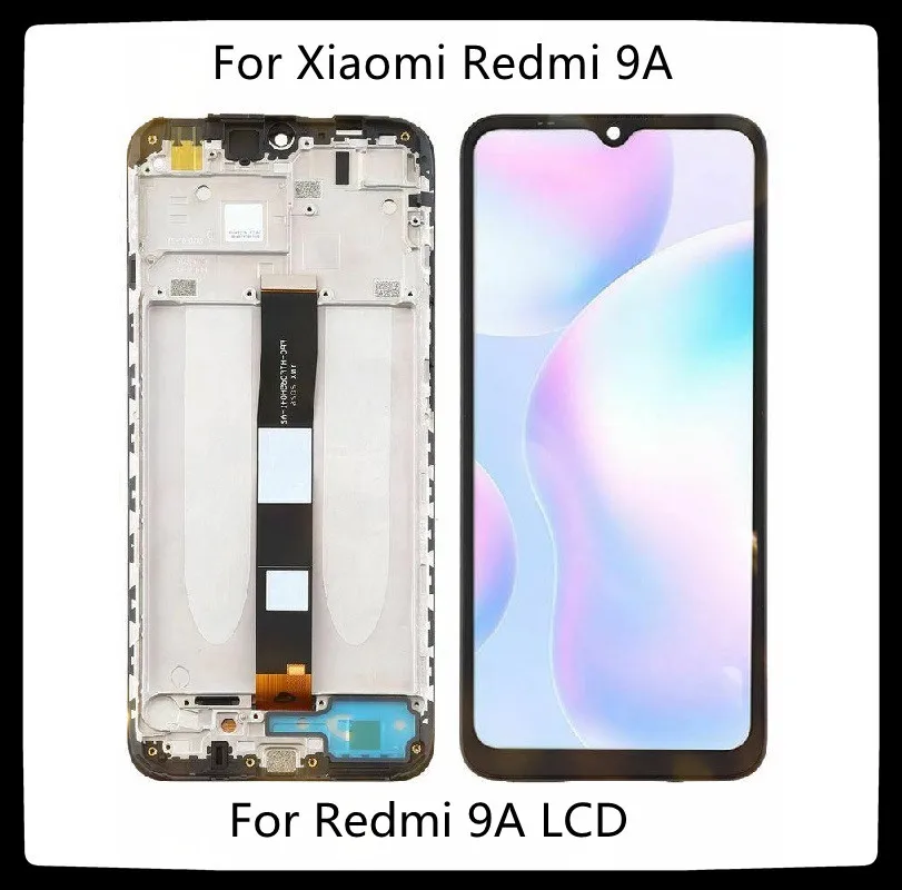 Pantalla t&aacute;ctil LCD Original de 6,53 "para Xiaomi Redmi 9A, digitalizador para Redmi 9C, piezas de repuesto LCD con marco-2