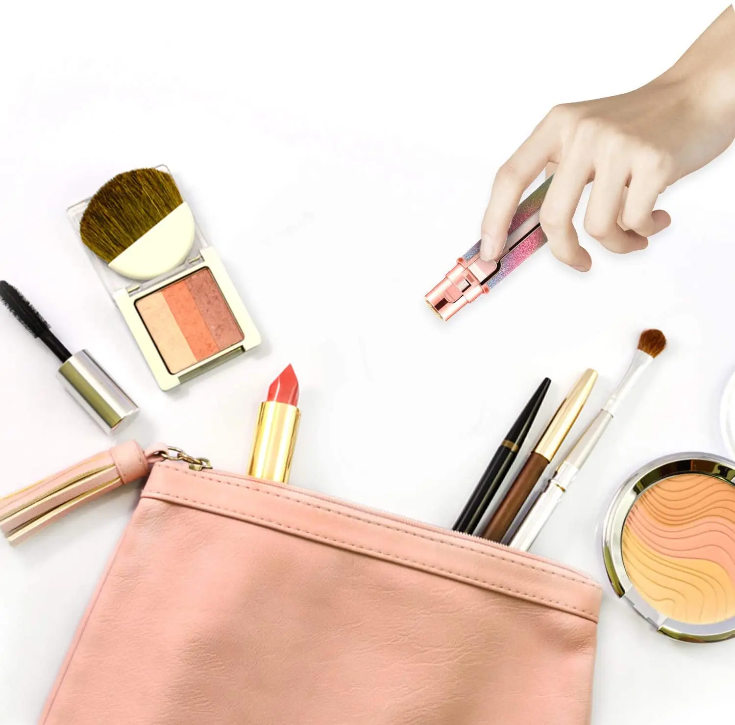 

2 In 1 Eyebrow Epilator Makeup Painless Eye Brow Razor Portable Facial Body Hair Trimmer for Women Shaver Depilator