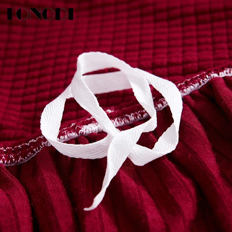 Однотонный эластичный клетчатый флисовый чехол TONGDI мягкий полиэстер