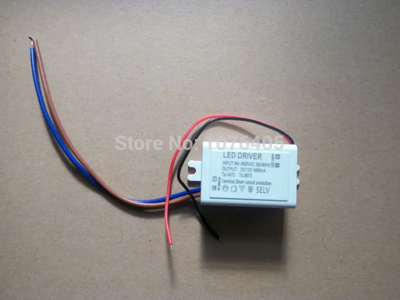 5 шт. DIY Мини светодиодный Питание AC/DC адаптеры 6 Вт 500mA драйвер 100-240 В до 12 В/гнездо |