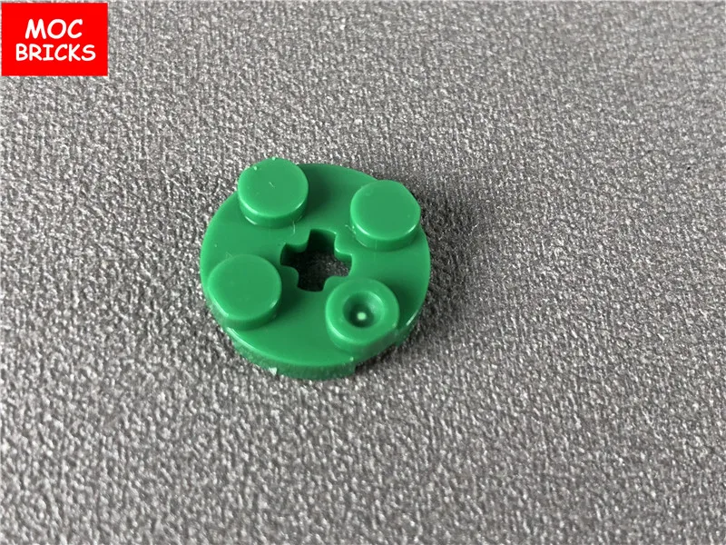 10 шт./лот MOC Кирпичи DIY пластина Круглый 2x2 с отверстием оси подходит для 4032