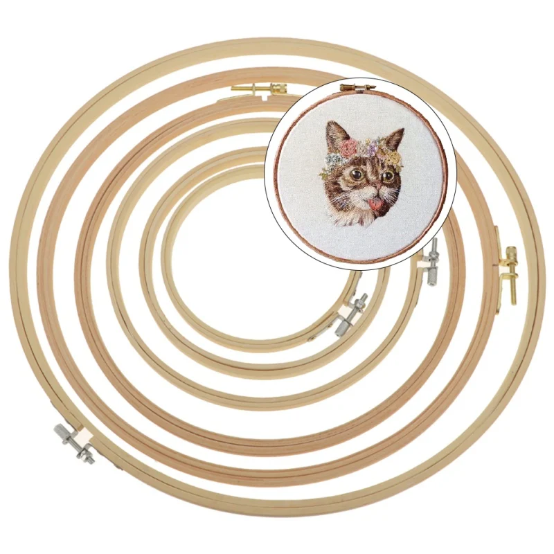 Деревянный обруч для ручной вышивки круглая рамка крестом инструмент рукоделия