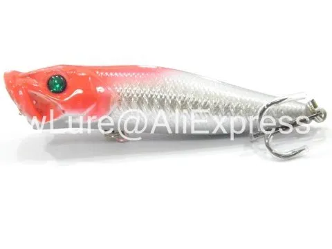 WLure 9 см 12 г красный рот Поппер Topwater жесткий приманка с громкий дребезжащий звук и высокий брызг воды рыболовные приманки T604 - Цвет: T604X36