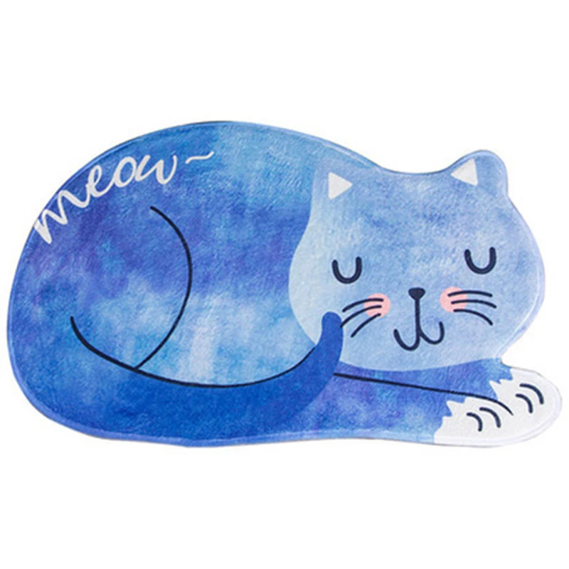 Мультяшный коврик для входной двери со спящим котом мягкие фланелевые кухонные