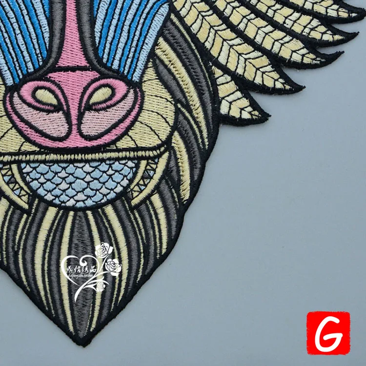 

GUGUTREE embroidery big monkey patch animal patches badges applique patches for clothing DX-155
