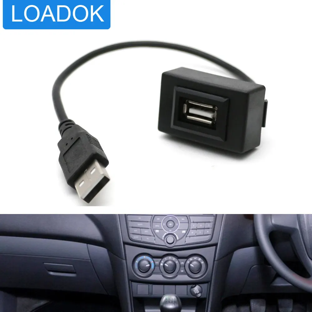 

Car Socket Position for Mazda BT50 pro Line Extension Lead USB Interface Adapter Cable for Ford Ranger T6 Charge Data Transfer