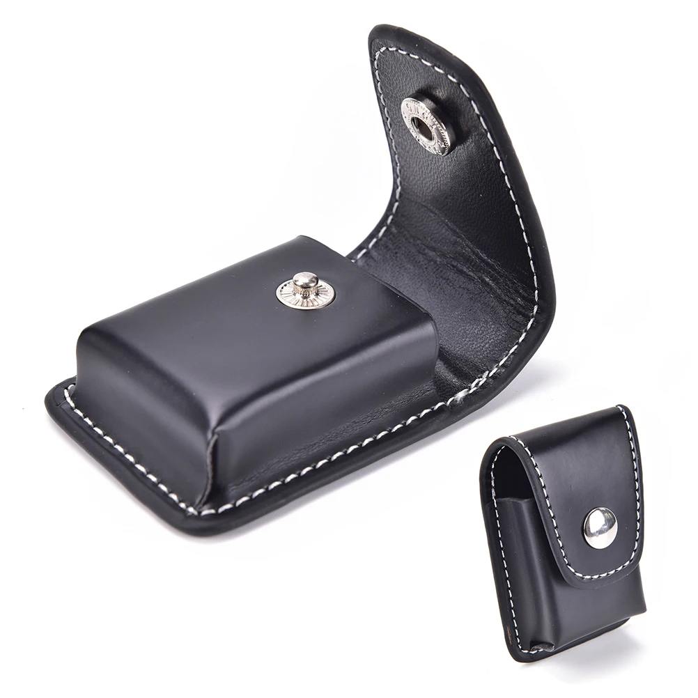 

1Pcs Windproof Cigarette Lighter Gift Zip Bag Small Box For Zippo Men Key Holder Box Leather Cover Porta Chaves Key Clip Case