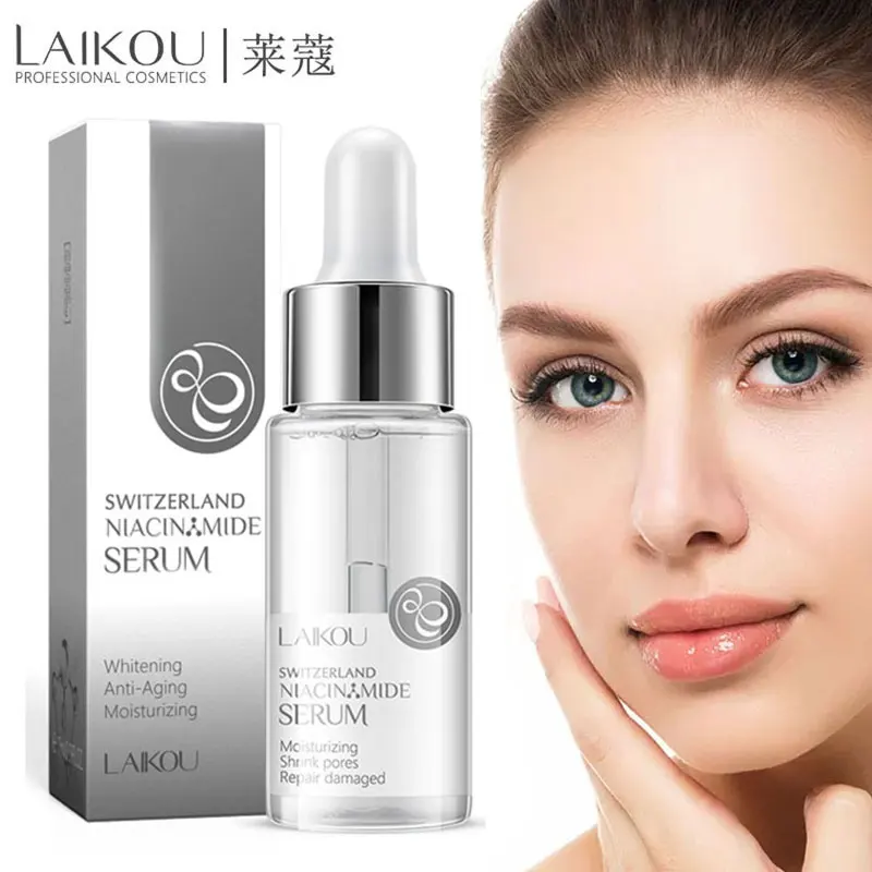 

LAIKOU Niacinamide Whitening Face Serum Moisturizing Pores Treatment Brightening Oil-Control Firming Repairing Smooth Skin Care