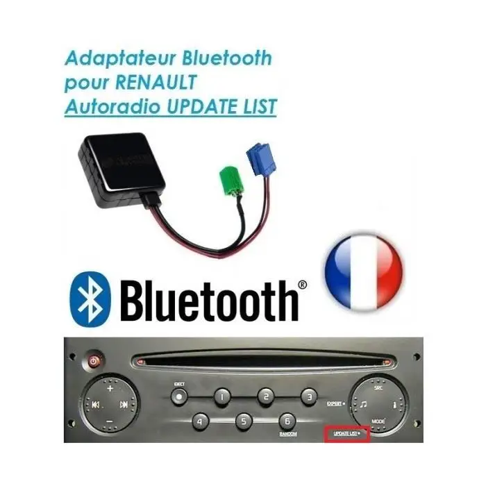 6 контактов + 8 ISO AUX Вспомогательное аудио в Bluetooth для Renault Clio Scenic traffic Skyexpert список