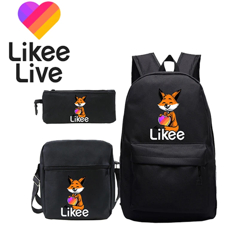 Рюкзак LIKEE APP рождественский подарок 3 шт./компл. рюкзаки Likee повседневные школьные