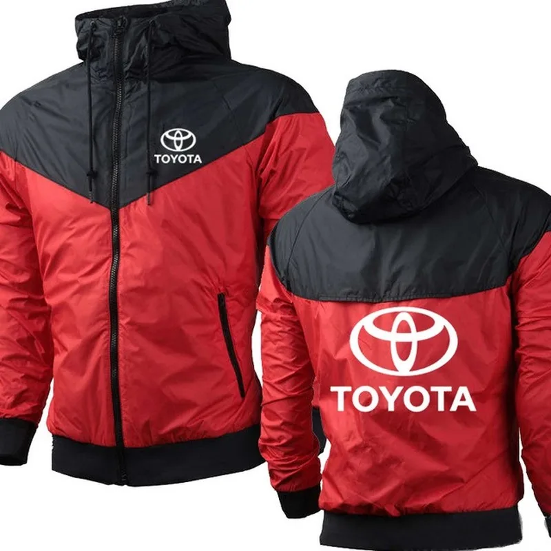 

Men's hoodie for Toyota Car Logo print Casual Hooded high quality sweatshirts Mens zipper Hoodies casual Clothing Sweatshirt