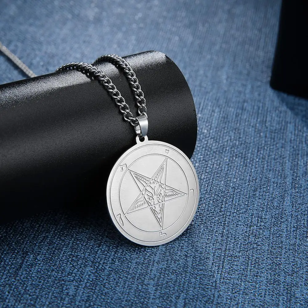 LIKGREAT кулон из нержавеющей стали ожерелье для мужчин пентаграмма Baphomet подвеска