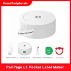 Карманный принтер для этикеток PeriPage L1, портативный принтер для этикеток без чернил, совместим со смартфоном на базе iOS и Android