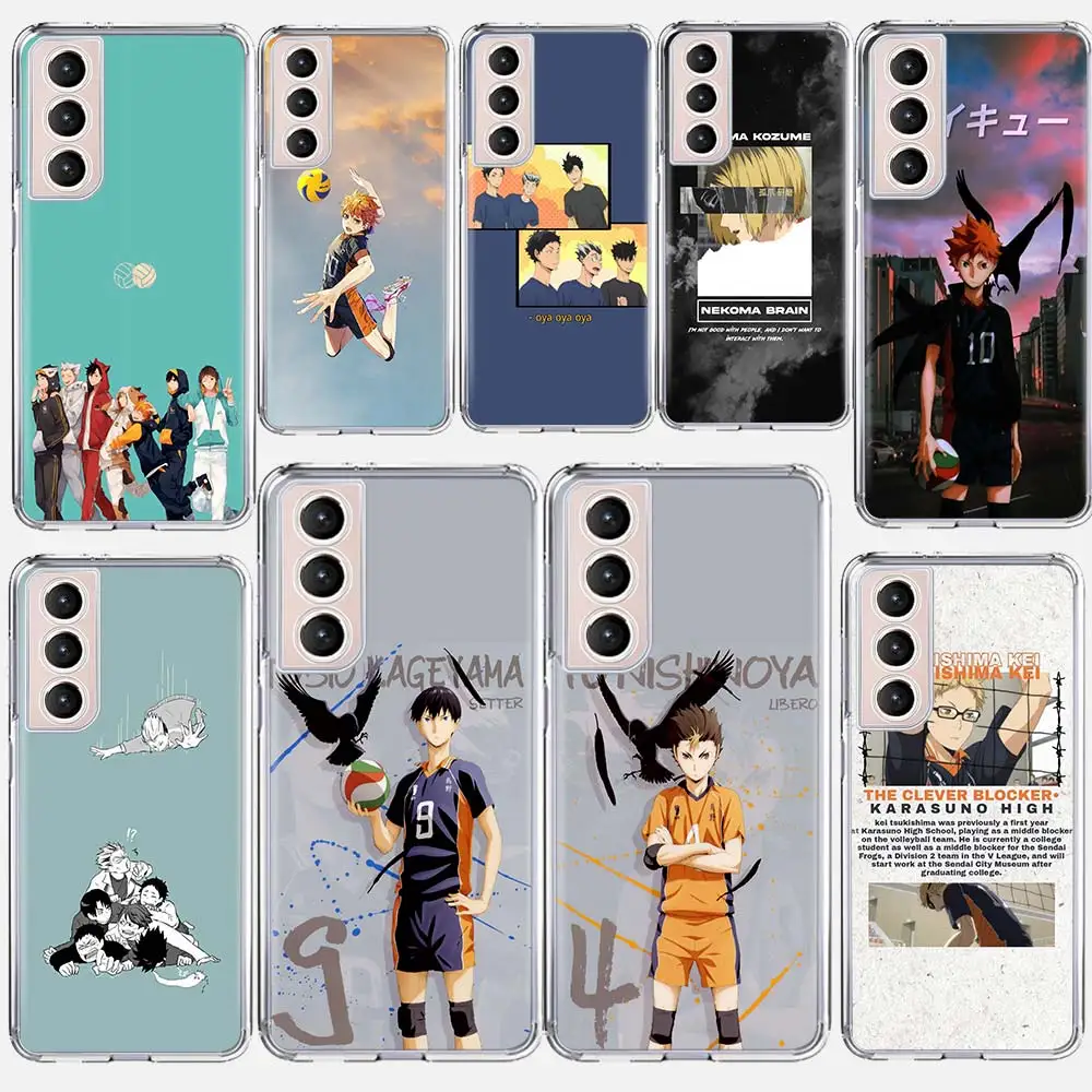 

Cute Japan Anime Oya Haikyuu Phone Case Coque For Samsung Galaxy S21 Ultra S20 FE S10E S10 Lite S8 S9 Plus S7 Back Cover Funda