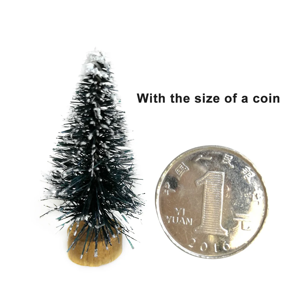 Рождественская мини сосна с деревянной основой Домашний Настольный Декор сделай