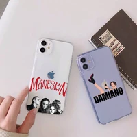 maneskin phone case for iphone 13 12 11 mini x xs xr pro max 8 7 6s 6 plus transparent soft