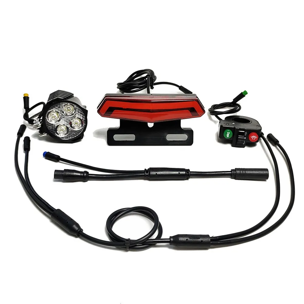 

24-60V Electric Bike Light Set. LED Front And Rear Lights Are Suitable For Bafang Electric Bicycle Accessories