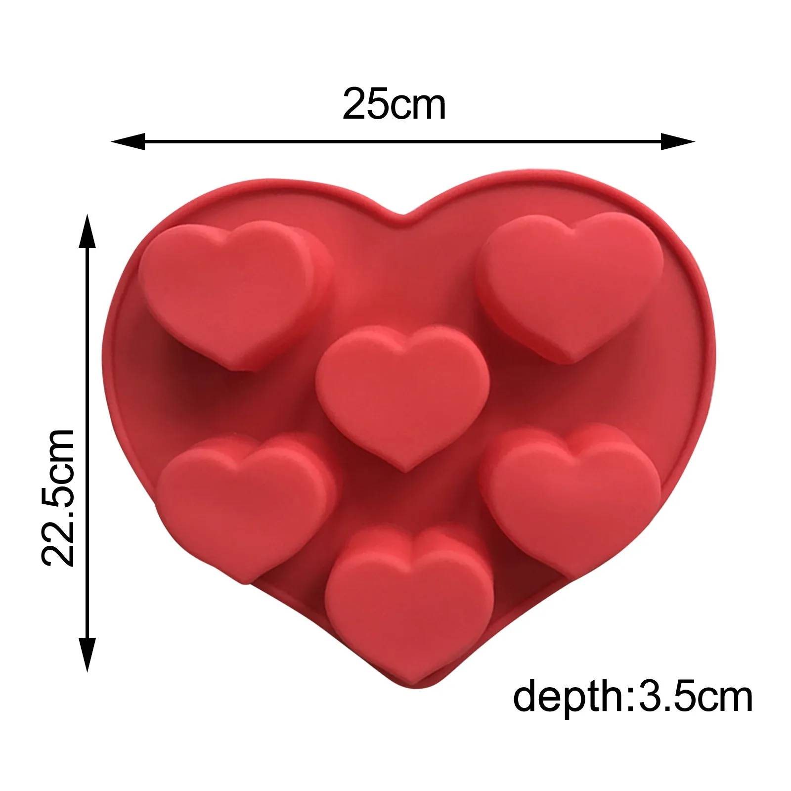 

Valentine's Silicone Love Heart Mold Non-Stick Jelly Cake Mold Cold Soap Mold Couple DIY Handmade Heart-shaped Chocolate Mold