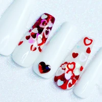 200gbag sprinkles hollow heart nail sequin love glitter holo heart nail art designs heart sequin flake nail art chunky js115488