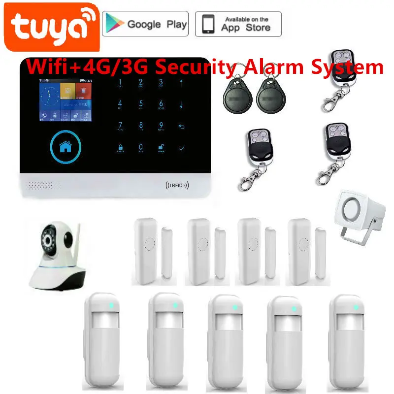 EN RU ES PL DE переключаемая беспроводная домашняя безопасность Wi Fi 4G GSM GPRS система