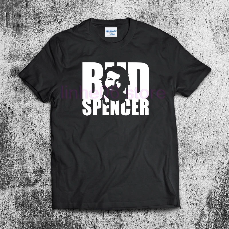 Мужские хлопковые футболки Классические хипстерские с коротким рукавом BUD SPENCER