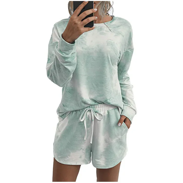 

2020 New Style Pajamas Short Sleeve Printed Round Neck Shorts Women Suit Pijama Mujer Paisley Pijamas Comfortable Sleepwear