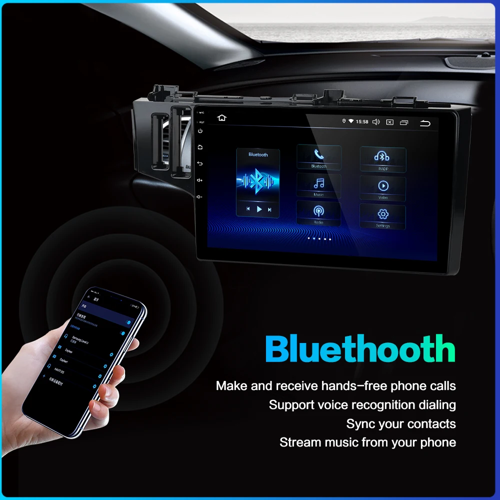 10.2&quot IPS Android 9.0 Car Stereo For Honda Fit Jazz 2013+ Carplay Radio FM WiFi GPS Navigation BT 5.0 DSP Audio Video Headunit |