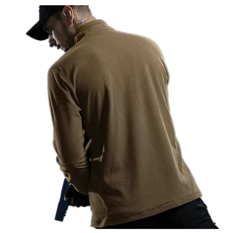 Уличная походная флисовая куртка мужской тонкий эластичный дышащий пуловер