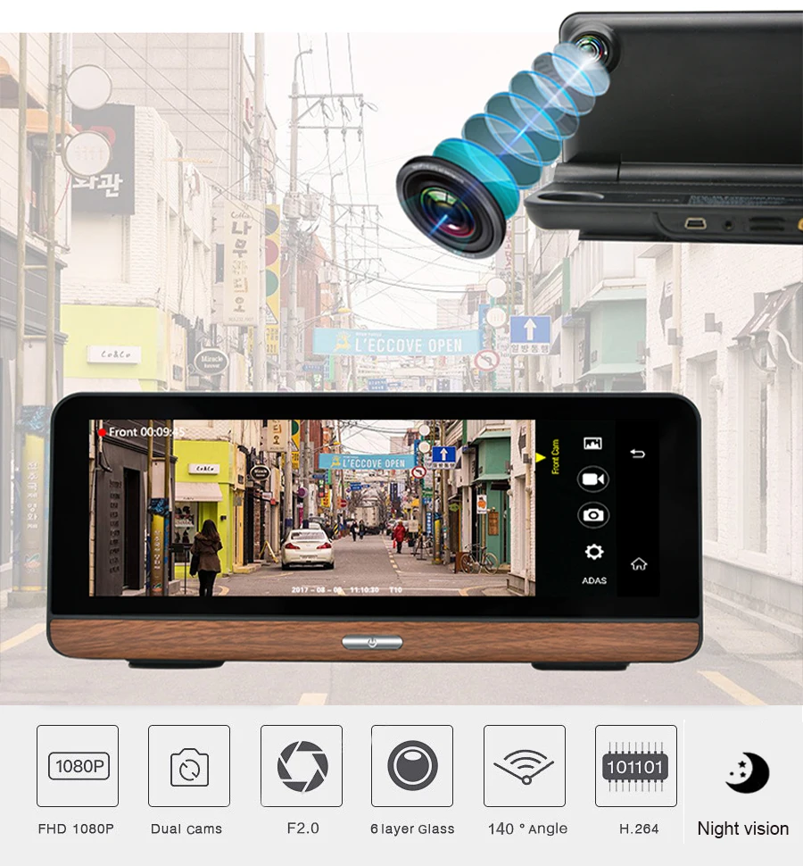 Anfilite E31 Pro 4G Автомобильная камера gps 7," Android 5,1 Автомобильные видеорегистраторы gps навигация видеорегистратор парковки мониторинг грузовика gps навигатор