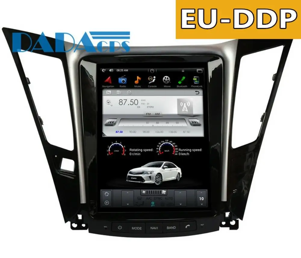 Автомагнитола в стиле Tesla Android 7 GPS навигация для Hyundai Sonata 2012 2013 2014 автомобильная
