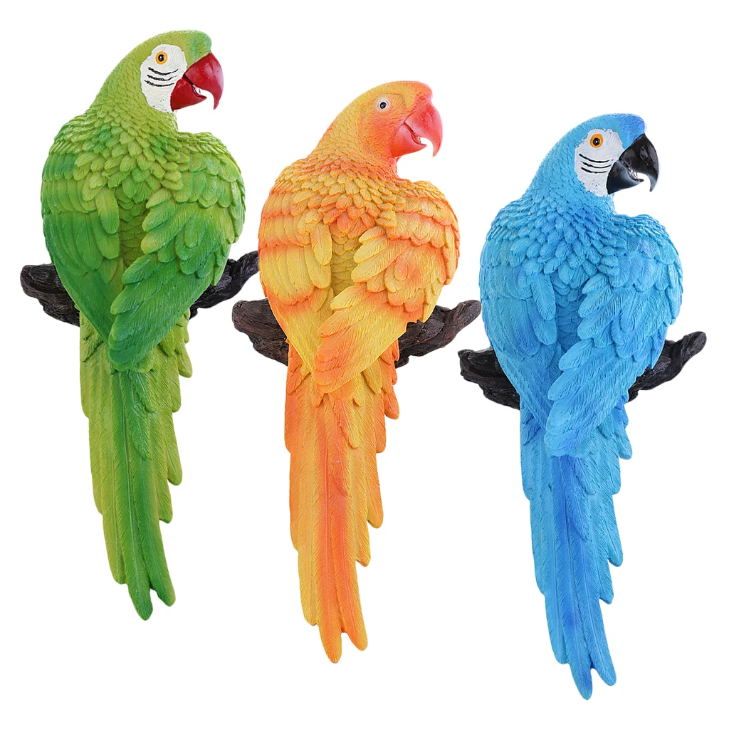 

Decortaive Garden Animal Ornaments Parrot Figurine for Outdoor Indoor Decors
