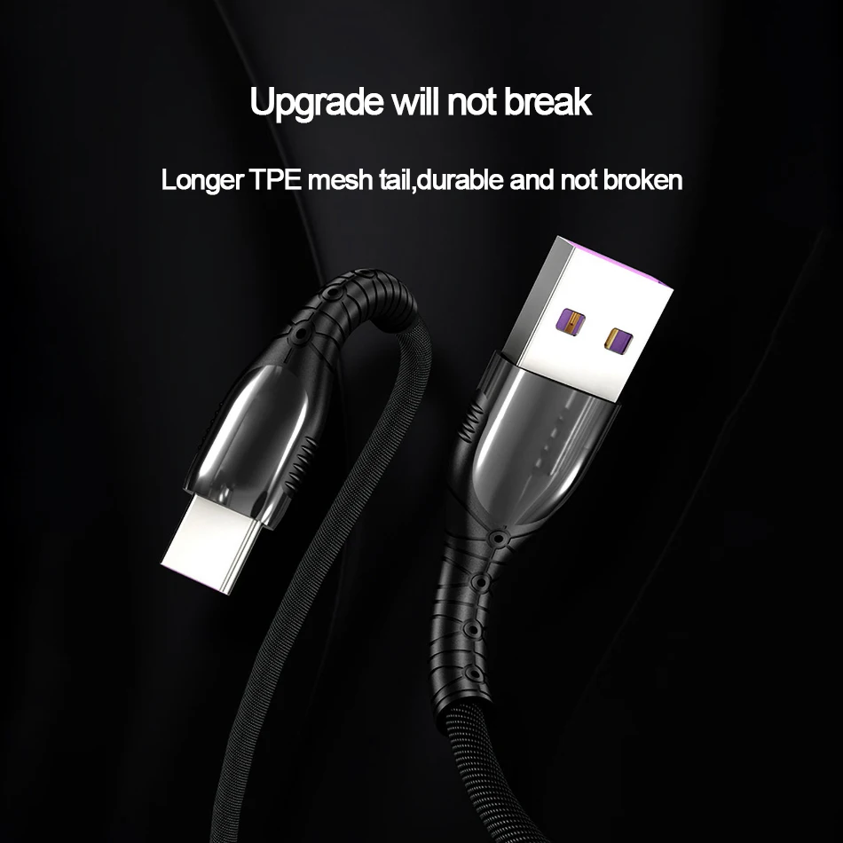 5А usb type C кабель супер быстрая зарядка для huawei p30 samsung s9 S10 Xiaomi Redmi note 7 телефон USB-C зарядное устройство Шнур для зарядки данных
