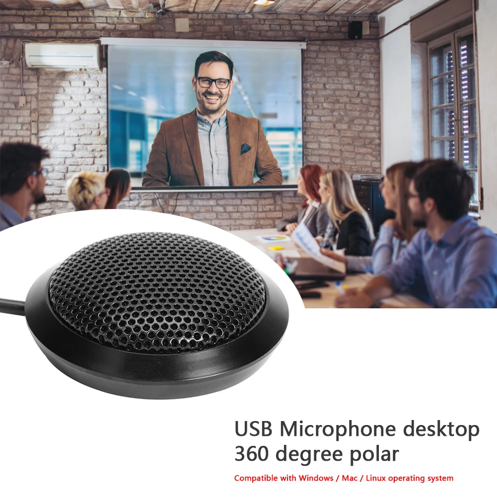 USB всенаправленный конденсаторный микрофон 360 пикап настольный компьютерный для