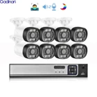 Камера видеонаблюдения Gadinan, 5 Мп, 8 каналов, POE, NVR, ии, функция оповещения, обнаружение лиц, двусторонняя аудиозапись, цветная Ночная система безопасности