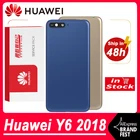 Высококачественный сменный задний корпус для Huawei Y6 2018, задняя крышка, аккумулятор, стекло с объективом камеры для Y6 2018, задняя крышка
