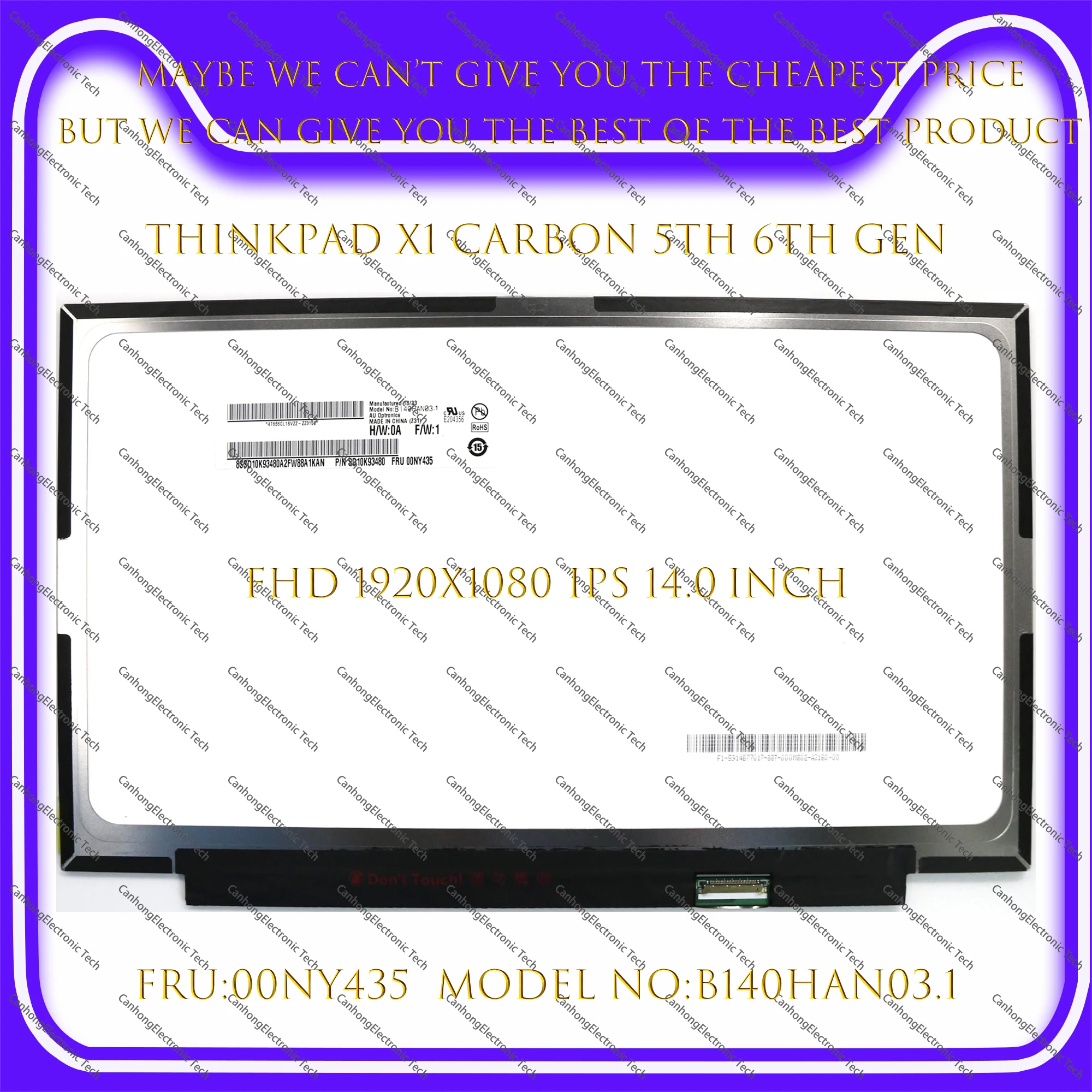 ЖК экран 14 0 дюйма FRU 00NY435 для Lenovo ThinkPad X1 Carbon 5th FHD Светодиодная панель дисплея