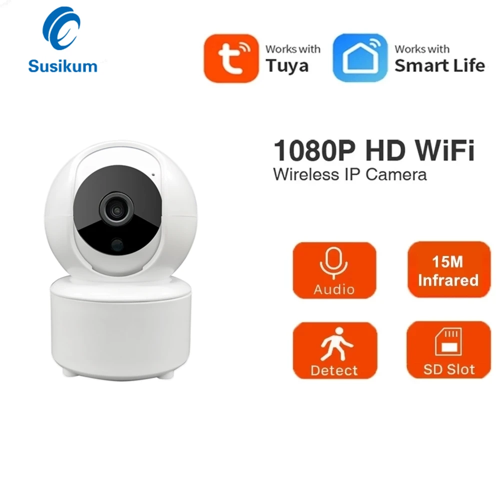 

1080P Tuya Smart Camera WIFI Wireless Home Security Camera Night Vision Two Way Audio CCTV Video Surveillance Pet Baby Monitor