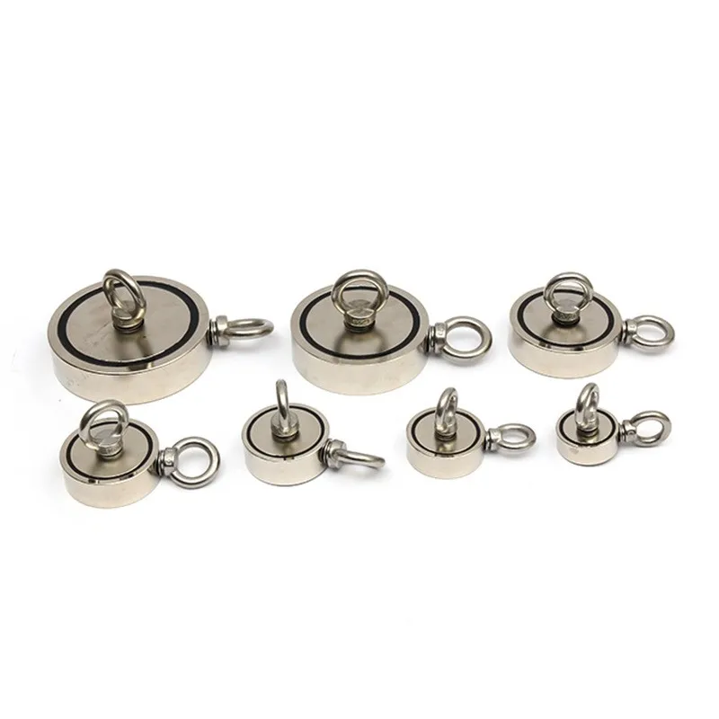 Двухсторонние сильные неодимовые рыболовные магниты с Eyebolt супер сильный