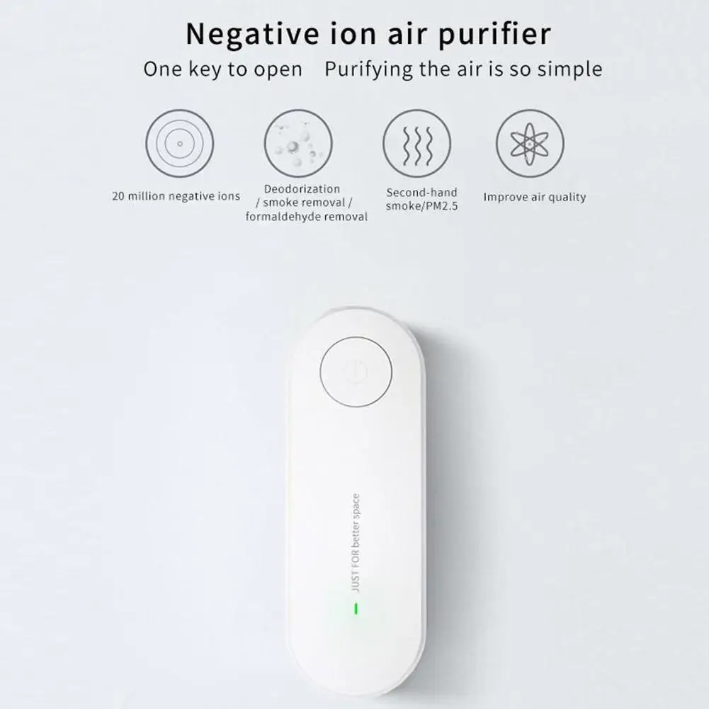

Negative Ion Air Purifier Odor Deodorizer Durable Remove Air Smoke Dust Home Formaldehyde Cleaner Purifier Removal Car Remo C9A1