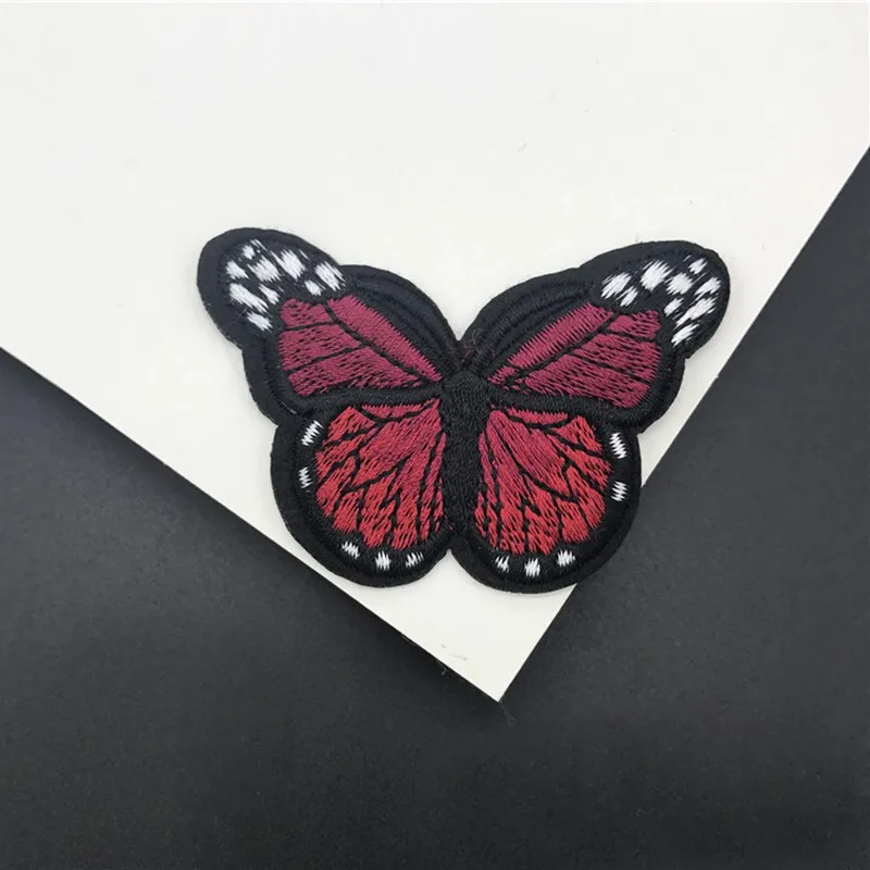Han благородная Бабочка Розовая аппликация Железная на la ropa para красная одежда