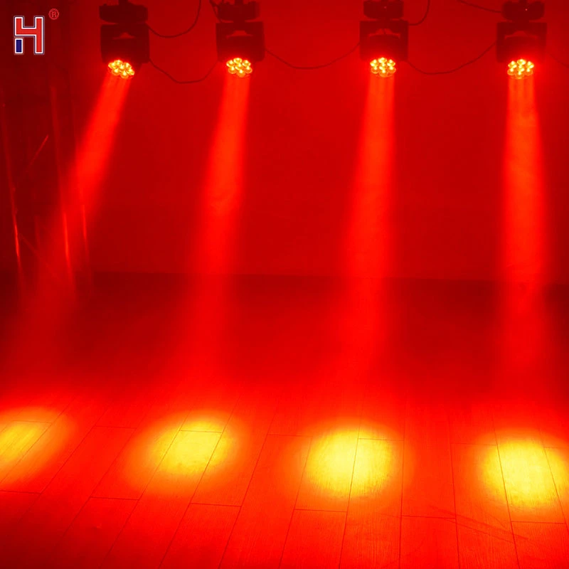 Мини-промывка Zoom 7X12W RGBW Quad с расширенными 16-канальными светодиодными движущимися