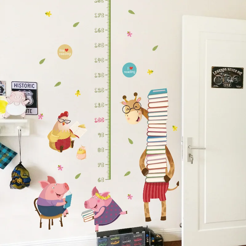 

Cartoon height stickers children's room kindergarten background decoration bedroom living room wall stickers