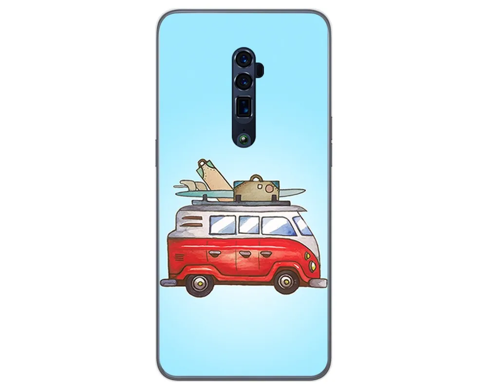 Гелевый Чехол из ТПУ для Oppo Reno 10x Zoom design van drawings|Бамперы| |