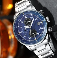 new fashion sports leisure luxury brand citizen multifunctional quartz steel belt watch