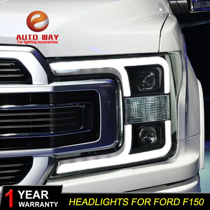 Автомобильный Стайлинг чехол для передней фары Ford F150 2018 2019 светодиодный ная фара