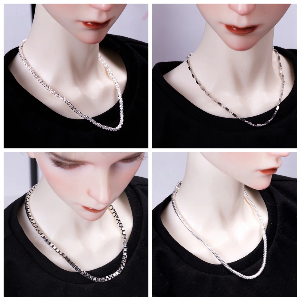 

Детская игрушка ручной работы 1/3 1/4, Одежда для куклы дяди SSDF BJD/SD, реквизит для куклы, аксессуары, простое серебряное ожерелье, 1 шт.