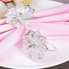 Новые Кольца для салфеток BRIDAY для свадебной вечеринки, держатель для салфеток, чашка, цветок, бриллиант, украшение для банкетного стола, орнамент, занавеска, пряжка