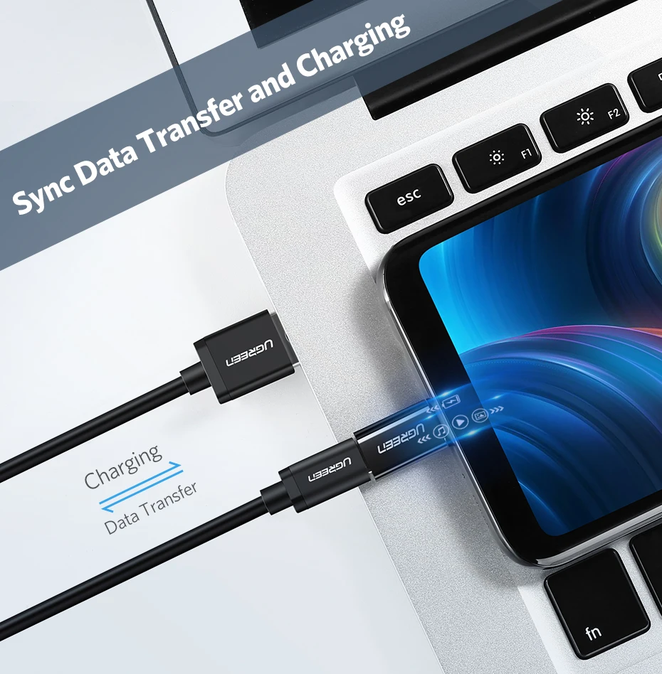 Ugreen usb c charger usb type c male to micro usb female adapter charging cable converter for Samsung huawei xiaomi otg Android