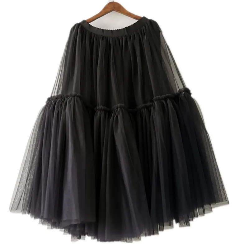15 цветов Макси Длинная Роскошная мягкая юбка из фатина черная плиссированная юбка-пачка Женская винтажная Нижняя юбка lange rok jupes falda