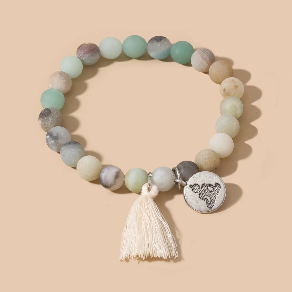 Ожерелье OAIITE женское с искусственным камнем диаметром 8 мм и бусинами 108 - купить